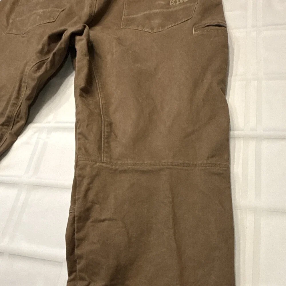Kuhl Rydr Pants Mens 40x30 Brown Canvas Hiking Workwear Vintage Patina Dye